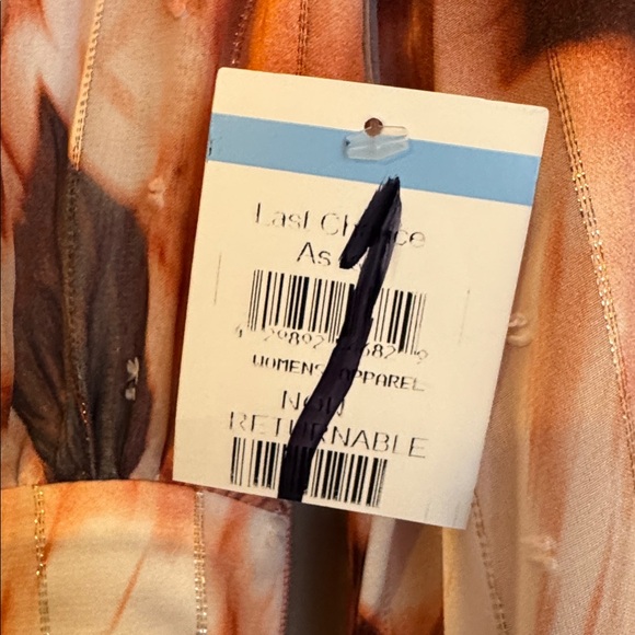 NWT- Socialite Floral Clip Dot Long Sleeve Minidress, Grey/Peach, size XS - Picture 12 of 12